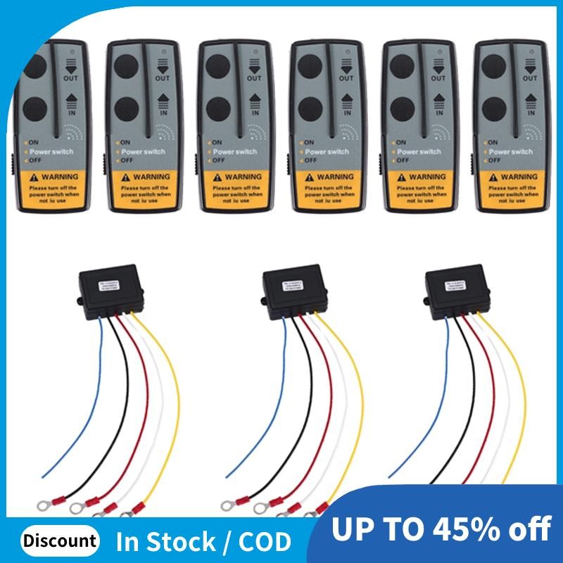 3 ชุด 12V 24V 2.4G 50M Universal รถไร้สาย Winch Crane รีโมทคอนโทรล Controller พร้อม Twin Handset Rem