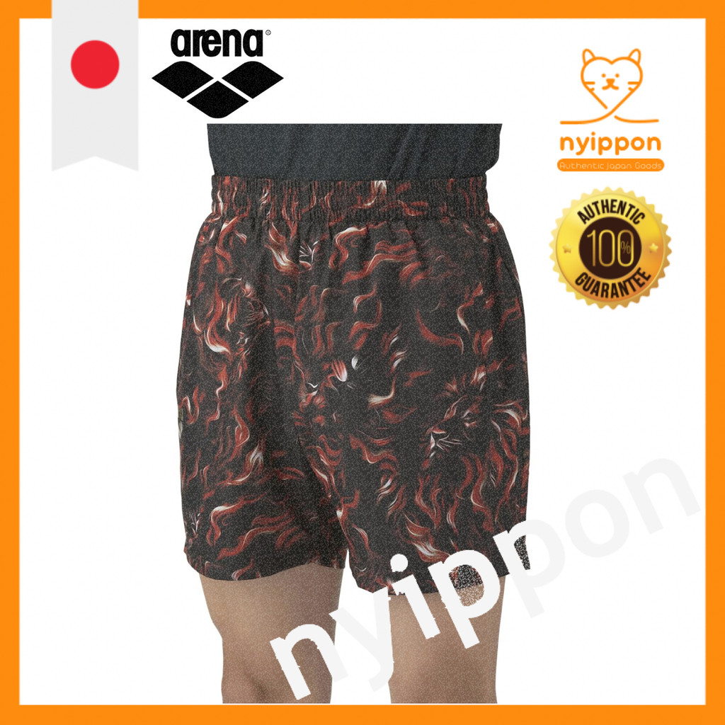 Arena Short Pants AS5FHPS2U Black×Red (BKRD) Size S/M/L/O/XO/2XO/3XO