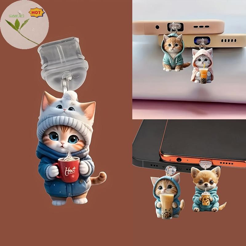 Maud น่ารัก 2D โทรศัพท์ป้องกันฝุ่นชาร์จพอร์ตปลั๊กสําหรับ Type C กันฝุ่น Stopper Accessorie EN