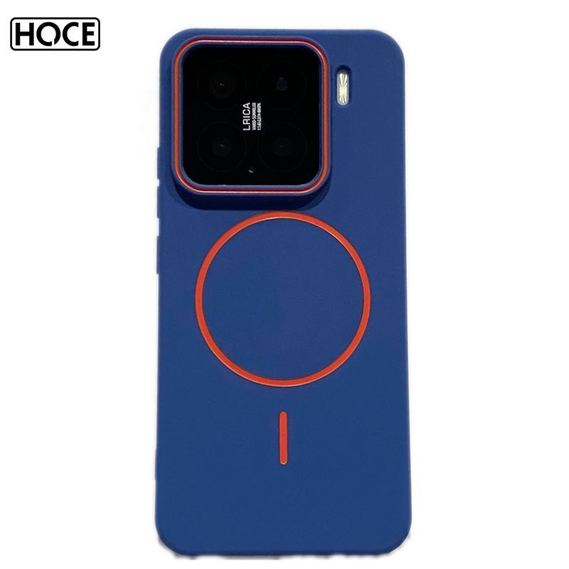 HOCE เคสโทรศัพท์แม่เหล็กซิลิโคนอ่อนนุ่มสําหรับ XIAOMI 17 14pro 15 เคสฝาครอบหลุมขนาดใหญ่
