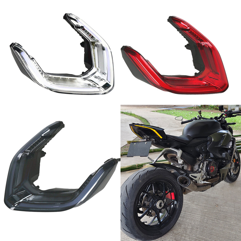 รถจักรยานยนต์ LED ไฟท้ายเบรคไฟเลี้ยวแบบบูรณาการสําหรับ DUCATI Streetfighter Panigale V4 V4S V4SP V2 