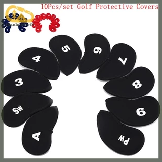Thankswin 10 ชิ้น Neoprene Golf Club Putter Cover Wedge Iron ป้องกัน Headcovers ชุด ไทย