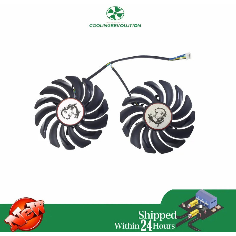 PLD09210S12HH GTX1050 Ti พัดลมคูลเลอร์สําหรับ GeForce MSI GTX 1050 1050Ti GAMING X การ์ดวิดีโอพัดลม