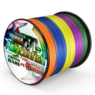 สายตกปลา Ashconfish 2000M 4 เส้น Dyneema แบบถัก 2-100LB PE หลายสี สำหรับตกปลาคาร์พ