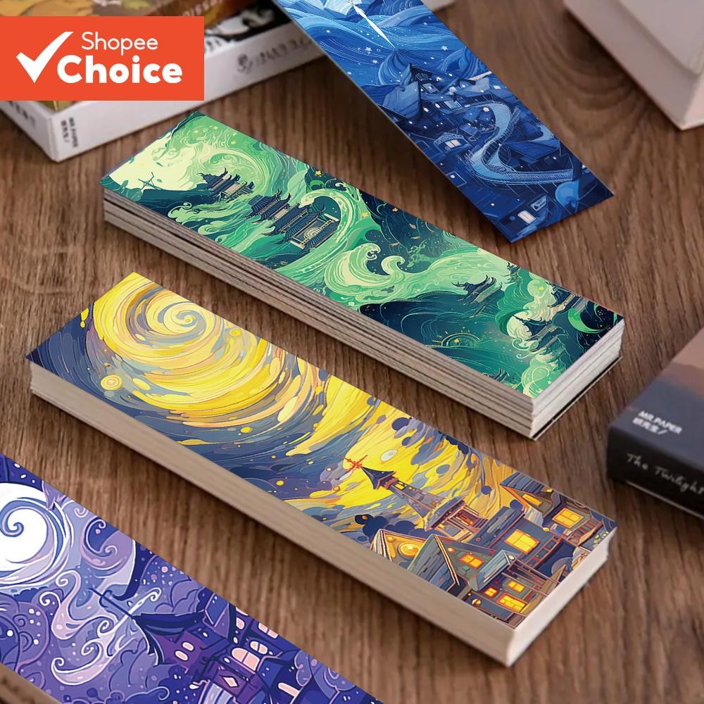 ที่คั่นหนังสือกระดาษ 30 ชิ้นภาพวาดตกแต่งอ่านหนังสือคลิปเครื่องหมายสําหรับนักเรียน ทําเอง