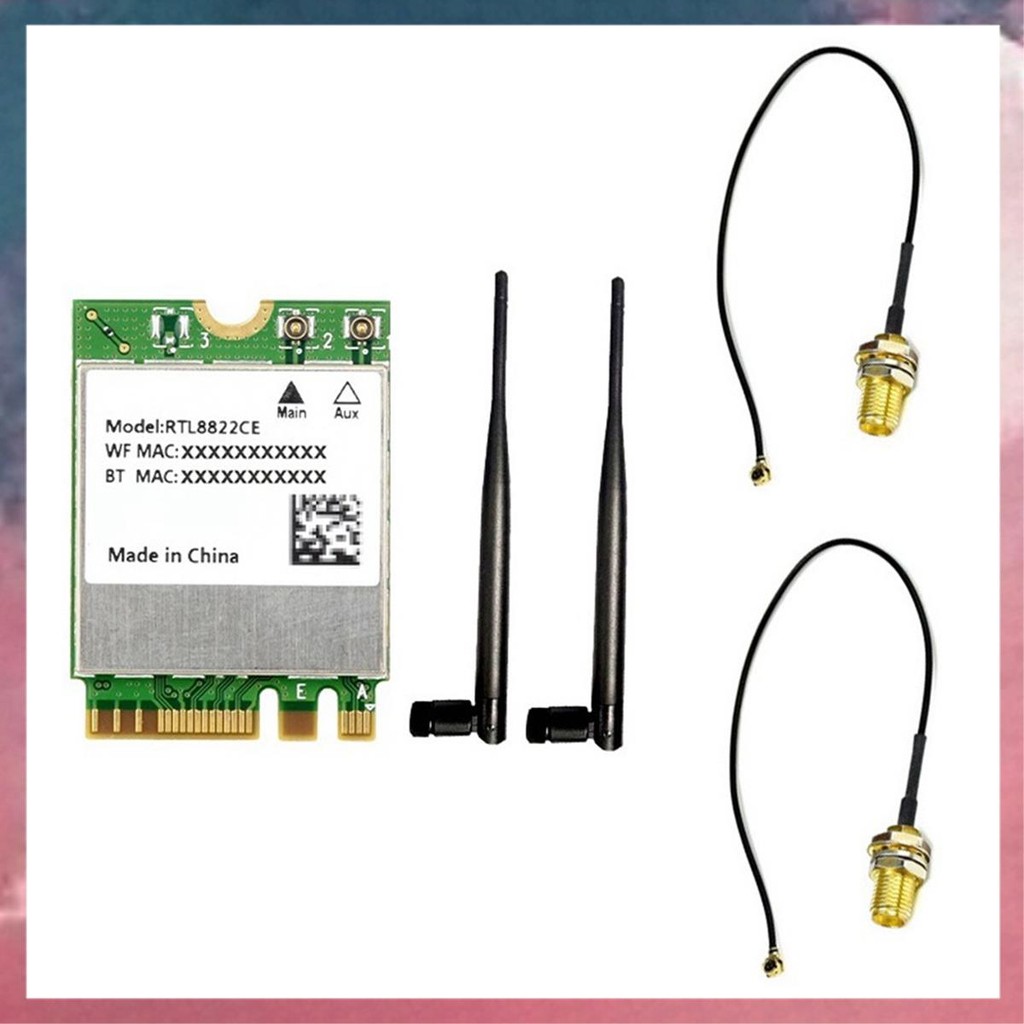 RTL8822CE การ์ดเครือข่ายไร้สายDual-Band 2.4G/5G M.2 A/E Key WiFiการ์ดบลูทูธ 5.0 แล็ปท็อปWin10/11 Lin