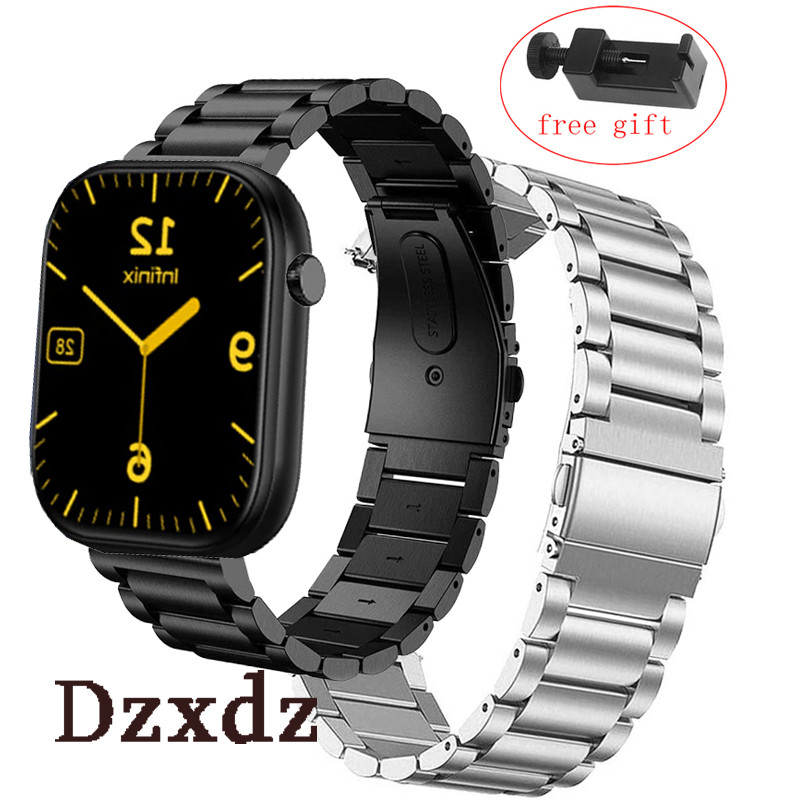 Infinix XWatch H4 สมาร์ทนาฬิกาโลหะสแตนเลสสําหรับ Infinix XWatch 3 SmartWatch สายรัดข้อมือสร้อยข้อมือ