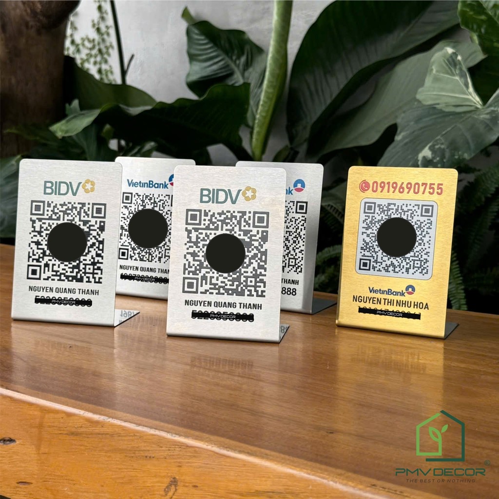 บอร์ด QR CODE - รอยขีดข่วน 304 สแตนเลส เนื้อหาการพิมพ์ UV ไฮเทค ขาพับตัวแอล-ความทนทานสูง QR-PMV007