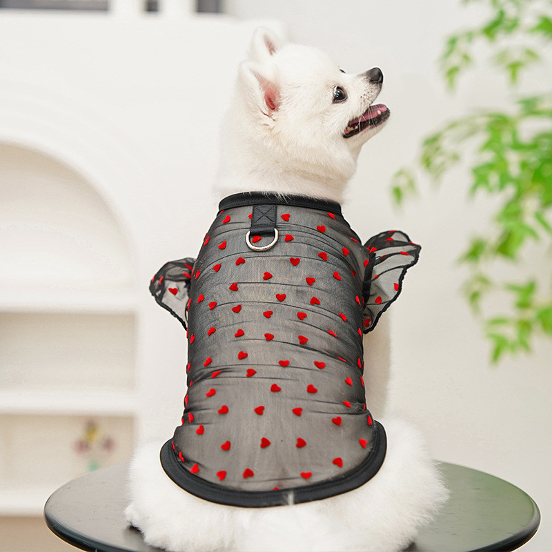 XS-2XL ฤดูร้อนเสื้อกั๊กสําหรับแมวสุนัขยืดหยุ่นบางเสื้อผ้าสําหรับลูกสุนัขแมวเสื้อผ้าตาข่ายบินแขนและ Penetrating เสื้อผ้าสัตว์เลี้ยง - รูปที่ 7