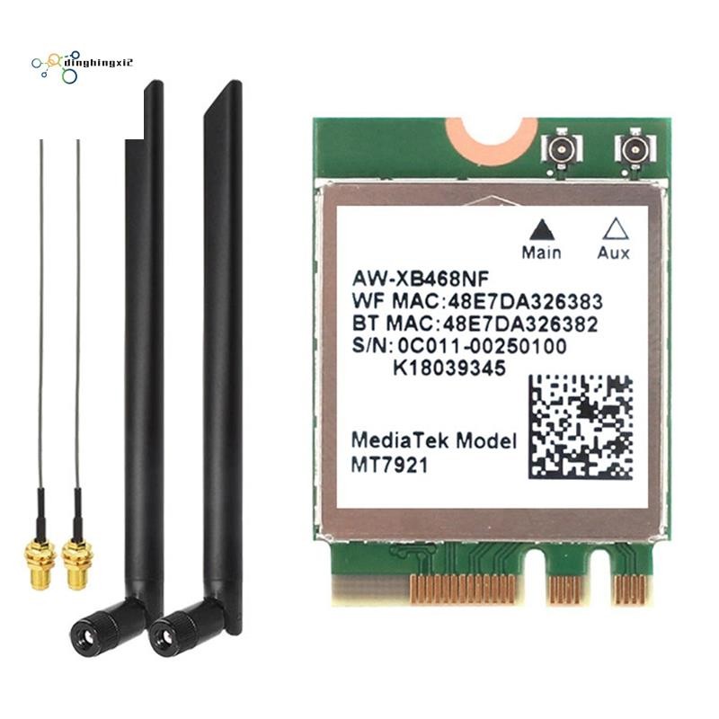MT7921 WIFI6 2.4G 5G การ์ดเครือข่าย Gigabit คอมพิวเตอร์เดสก์ท็อปแล็ปท็อปการ์ดเครือข่ายไร้สายในตัวพร้