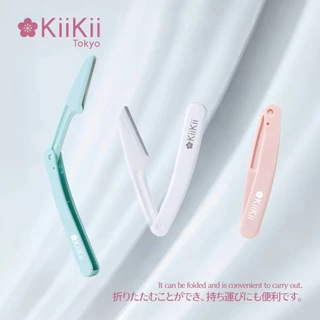 KiiKii Beauty มีดกันคิ้ว ที่กันคิ้ว สําหรับตกแต่งคิ้ว แบบพับเก็บได้ พกพาสะดวก วัสดุทนทาน เหมาะกับทุกสภาพผิว