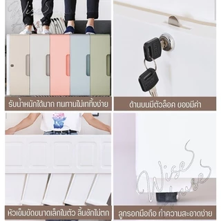Wise ลิ้นชัก 4/5/6/7ชั้น ลิ้นชักใส่เสื้อผ้า มีล้อ ลิ้นชักใส่ของ เพิ่มหนาตู้ลิ้นชักพลาสติก ลิ้นชักสีขาว เป็นมิตรกับสิ่แวด