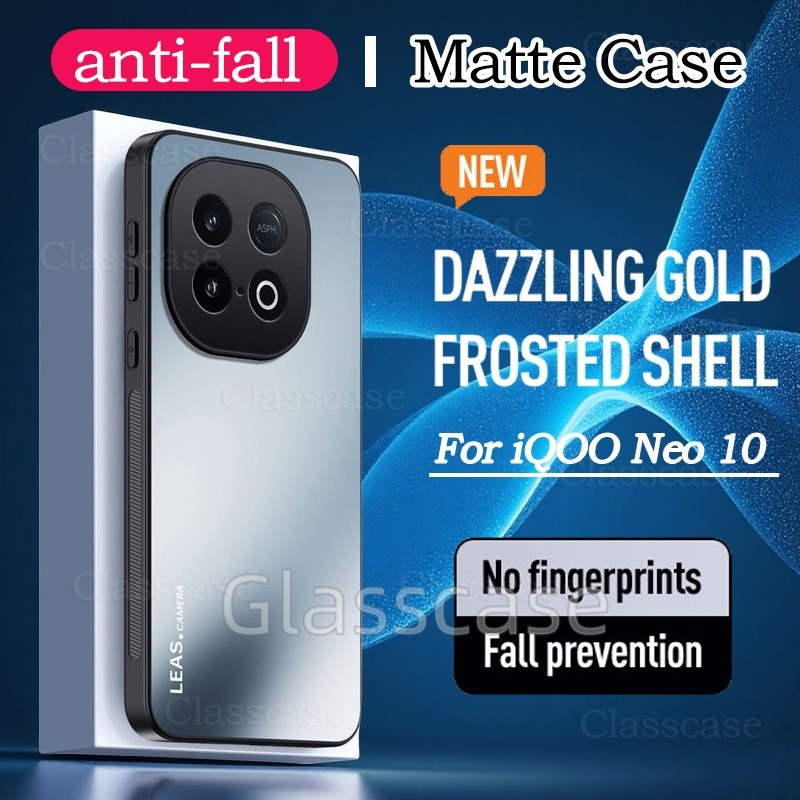 IQOO Neo 10 2025 สําหรับ Vivo iQOO Neo 10 1 0 Neo10 iQOONeo10 Frosted พราวสี PC Matte กันกระแทก Anti