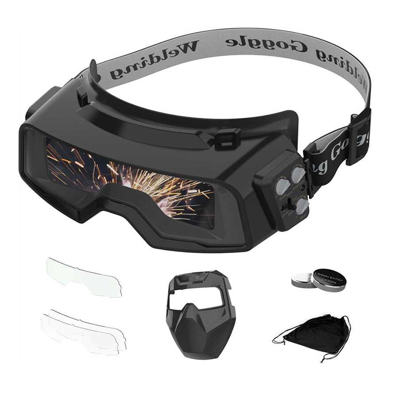 แว่นตาเชื่อมปรับแสงอัตโนมัติ True Color Wide Shade Range 4/5-9/9-13 แว่นตาเชื่อมบด Tig MIG หมวกกันน็อคเชื่อม