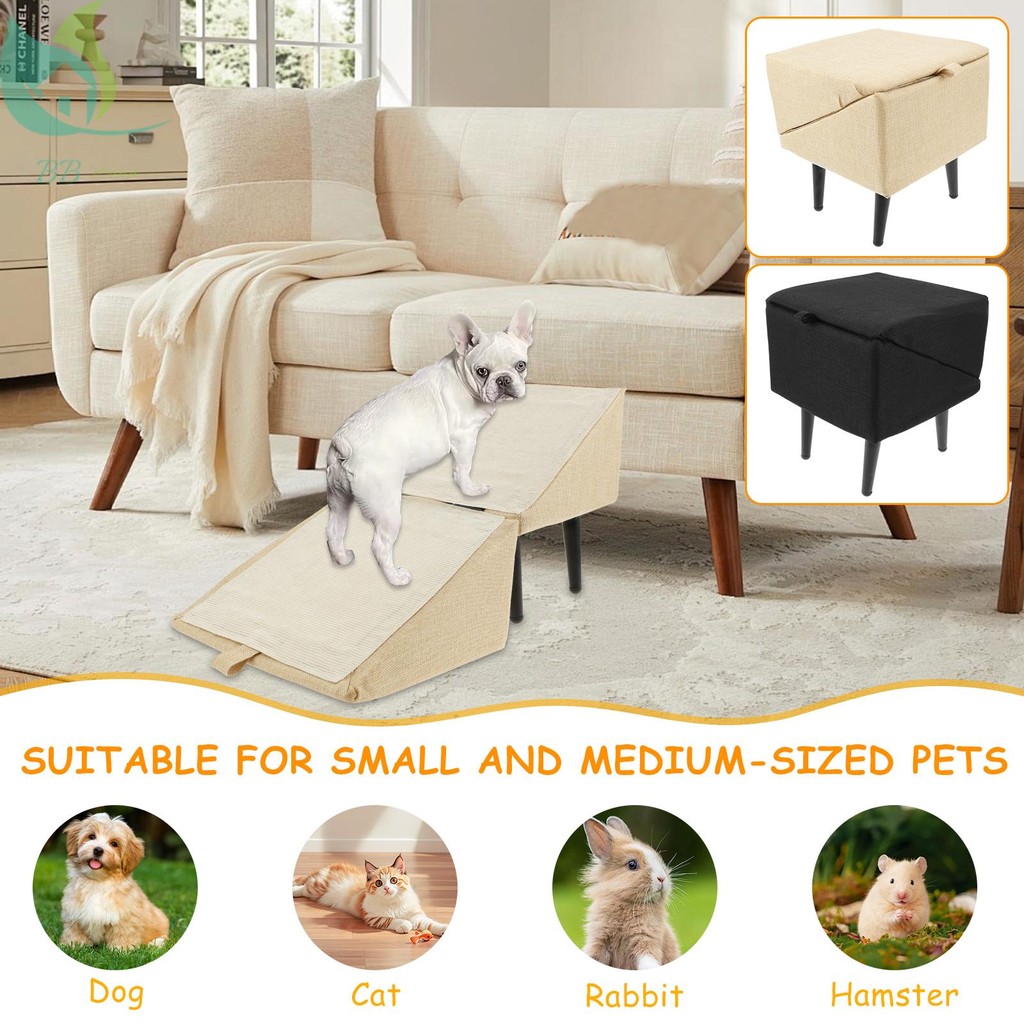 นํามาใช้ใหม่พับสัตว์เลี้ยงลาดที่ถอดออกได้สุนัขขั้นตอนลาดกับเนื้อกันลื่นสําหรับเตียงโซฟารถ ร้านค้า526