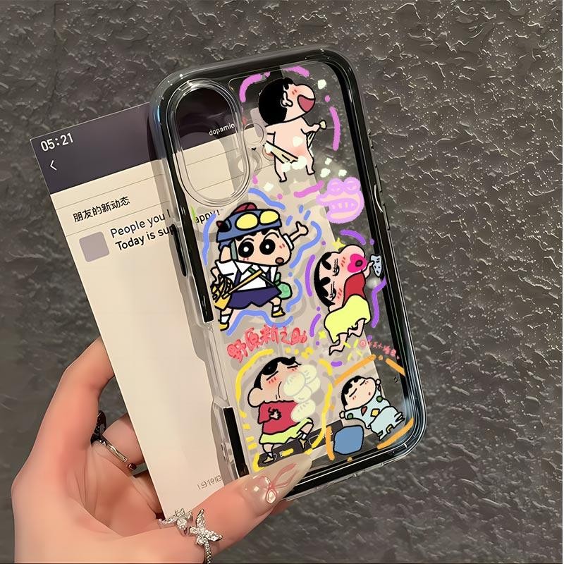 Nohara Shinnosuke มาถุงลมนิรภัยสําหรับiPhone 13 12 16 15 11 14 14PRO 12PRO 15PROMAX 11PROMAX 12PROMA