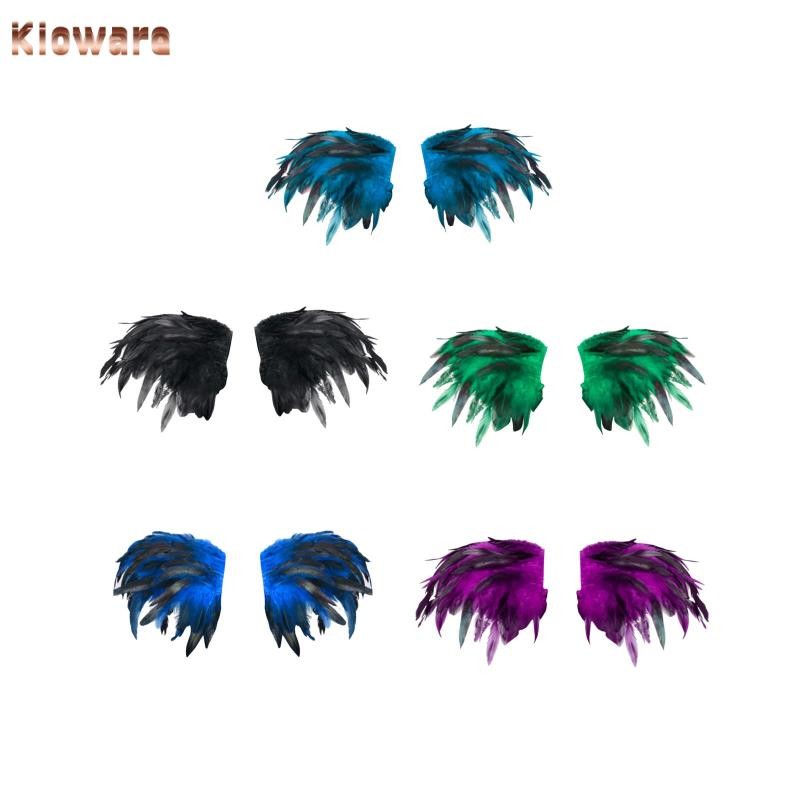 [Kloware] ผ้าคลุมไหล่ขนนกเทียม Gothic Layered Feather Cape สำหรับวันหยุดและชุดแฟนซีปาร์ตี้