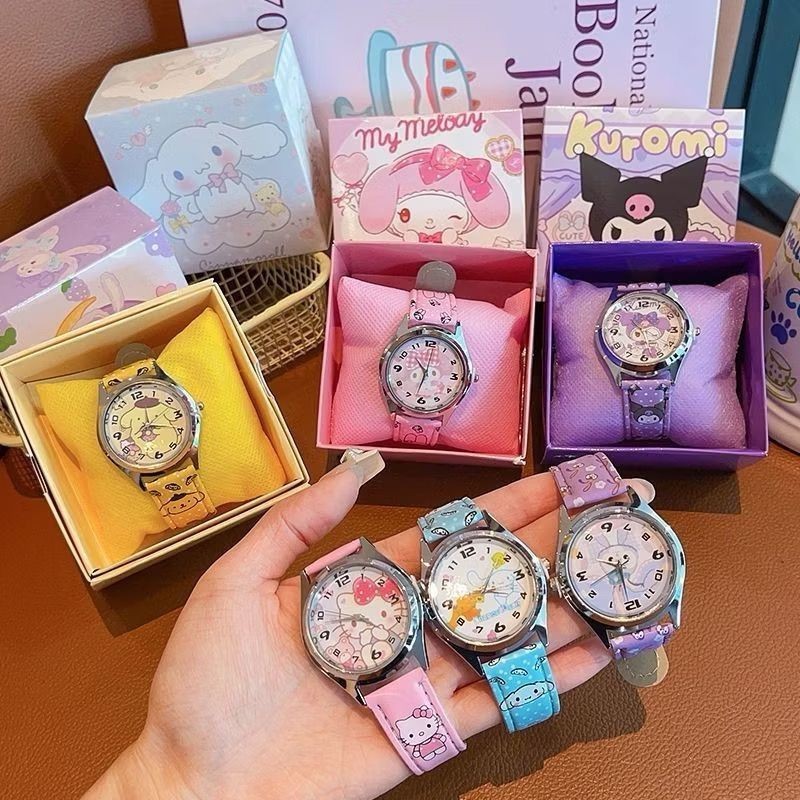 Sanrio Kuromi Melody Stella Lou Silicone 3D Watch/Kids Children Watch/Electronic Watch/Cartoon Kids 