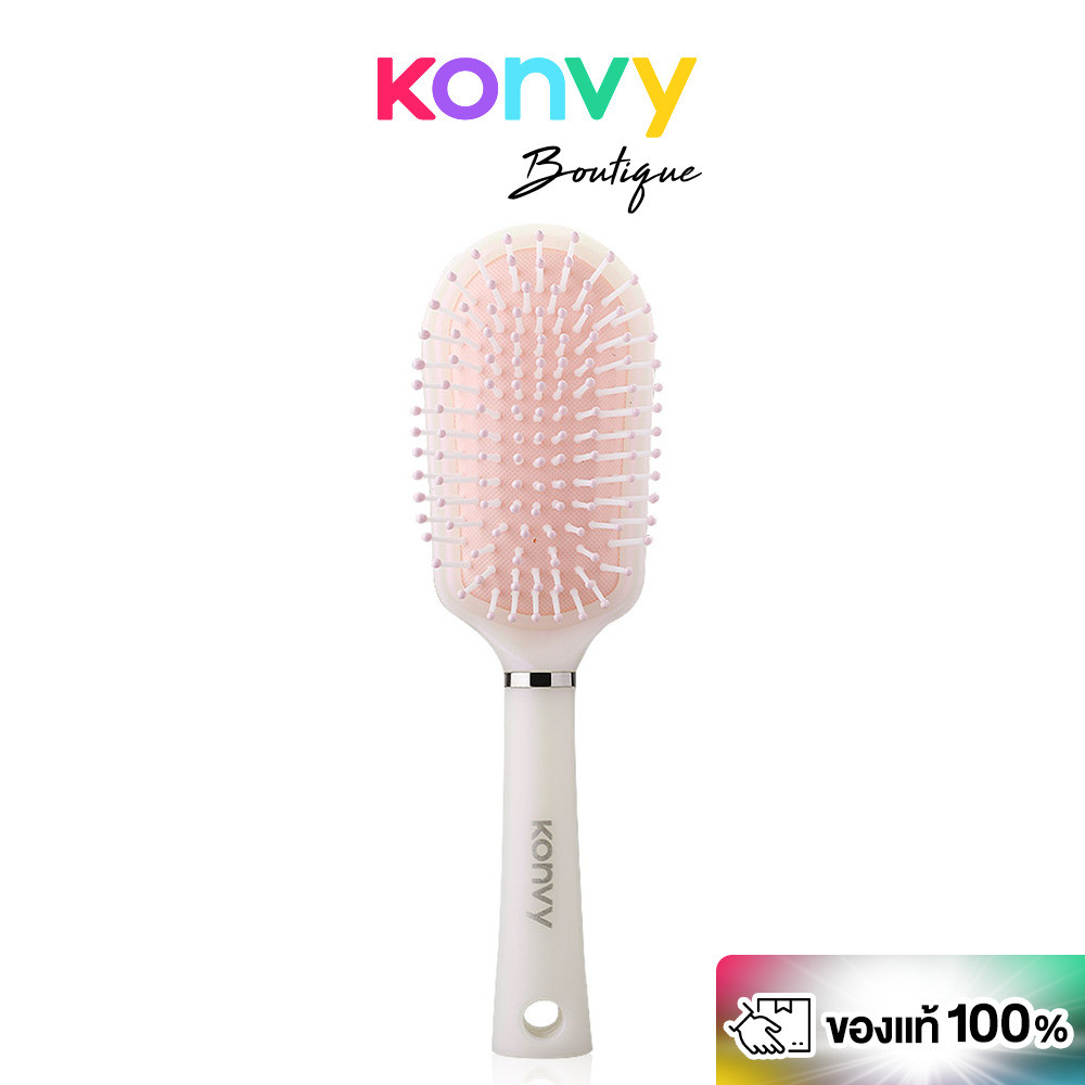 Konvy Oval Air Cushion Massage Hair Comb #Pink แปรงหวีผมทรงวงรี สีชมพู.