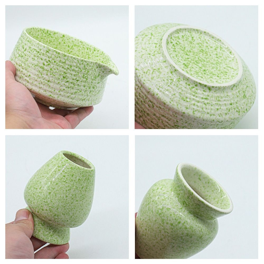 PUFFZY ชุดน้ําชามัทฉะญี่ปุ่น 4 ชิ้น, ที่ปัดมัทฉะที่ปลอดภัยเกรดอาหาร, ไม้ไผ่เซรามิกที่ปัดชาเขียวแบบใช้ซ้ําได้ - รูปที่ 7