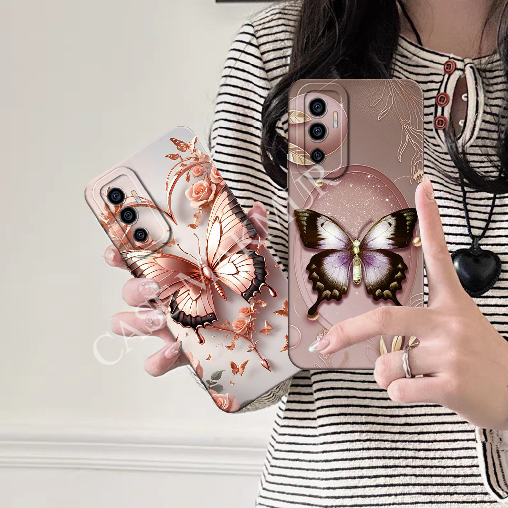 Softcase กันชนสําหรับ Vivo V23e V20 V21 V21e V23 5g V20 Se Tpu Prokamera Motif Tul1p ป้องกันปลอก