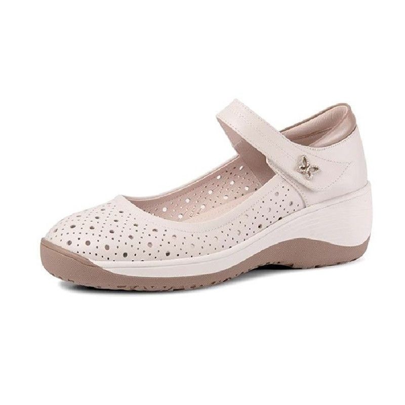 หนังนุ่มกลวงรองเท้าผู้หญิงฤดูร้อนหนา พื้นรองเท้า ระบายอากาศกันลื่น