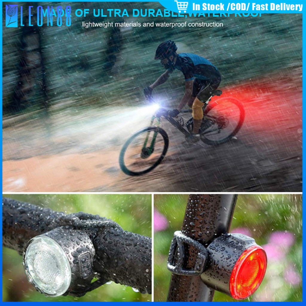 ของมาใหม่！ไฟท้ายจักรยา6โหมด USB ชาร์จไฟได้ กันน้ํา bicycle light LED 12ดวง เพื่อความปลอดภัย