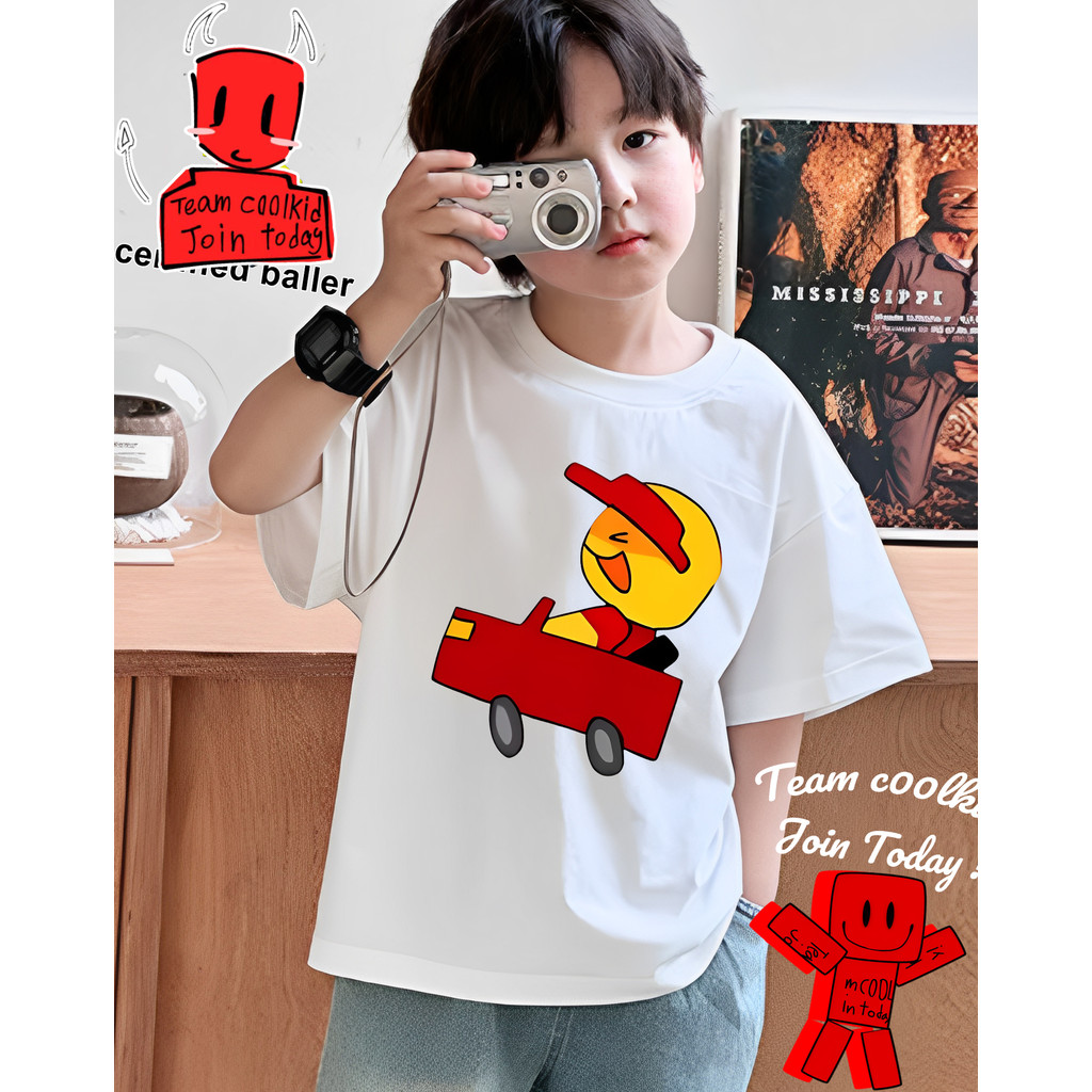 🍒 HOT เสื้อยืดเด็ก Team c00lkidd Join Today shirt, Roblox, Hacker, Forsaken Children's T-shirt 100-1