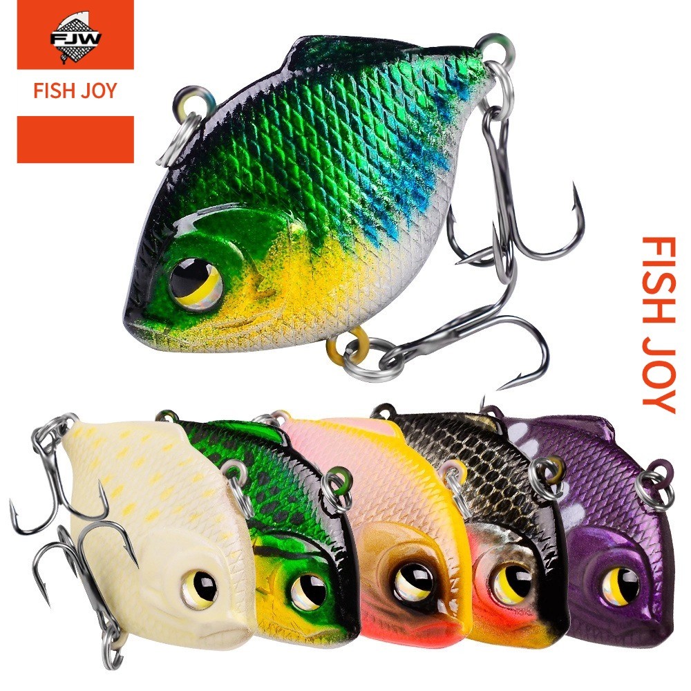 F106 ตกปลา ปลาปลอม เหยื่อเรืองแสง 3D ตาปลา สีสันสดใส ​เหยื่อ VIB ลื่นเร็ว