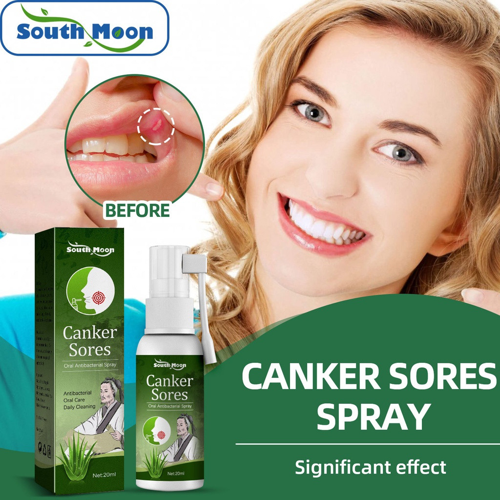 South Moon Oral Ulcer Spray Treatment Pharyngitis Halitossis Sore Antibac Mouth Cleaner สเปรย์ลมหายใ