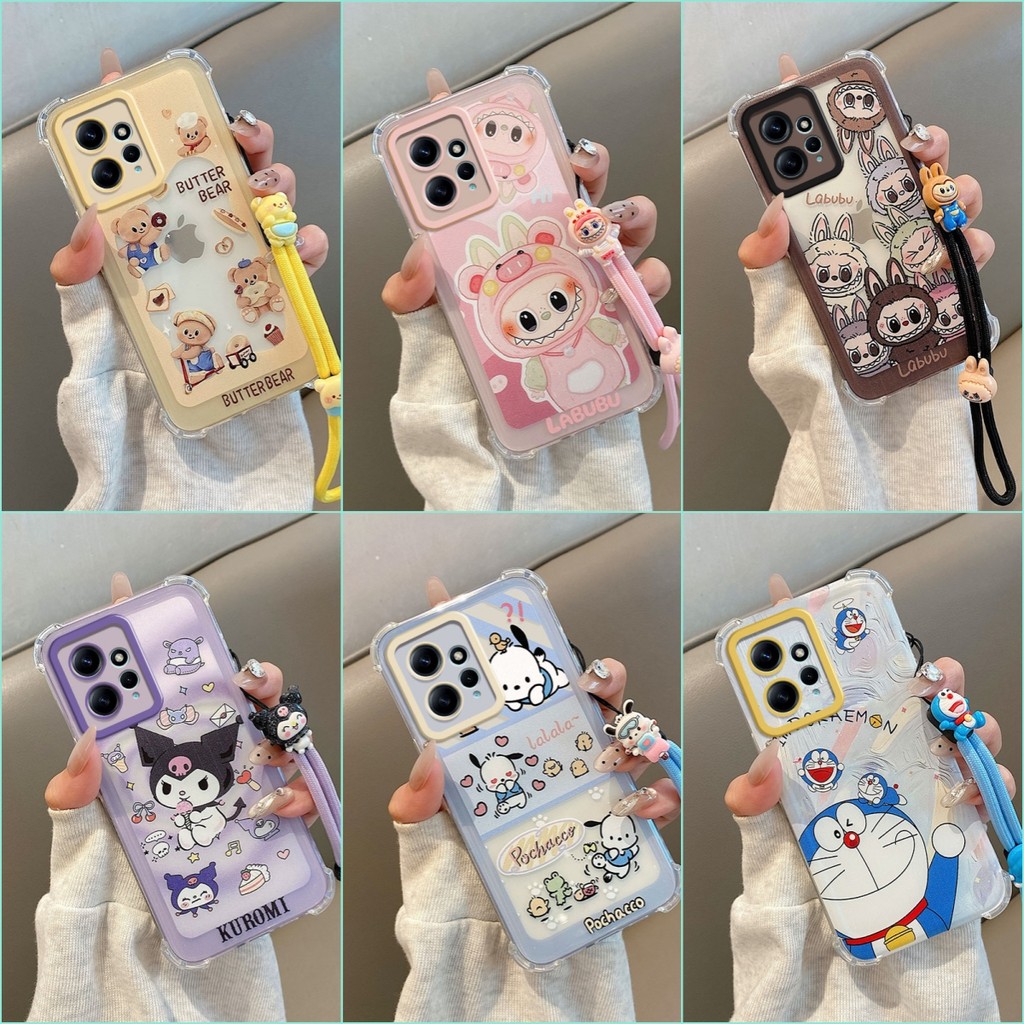 เคส Redmi NOTE 12 4G อะนิเมะถุงลมนิรภัยป้องกันการตกเคสซิลิโคนอ่อนนุ่ม YX1