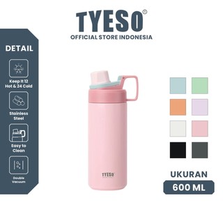 Tyeso Tumbler Sport 600ml Stainless Steel Vacuum Insulated Handle TS-01008 20 Oz