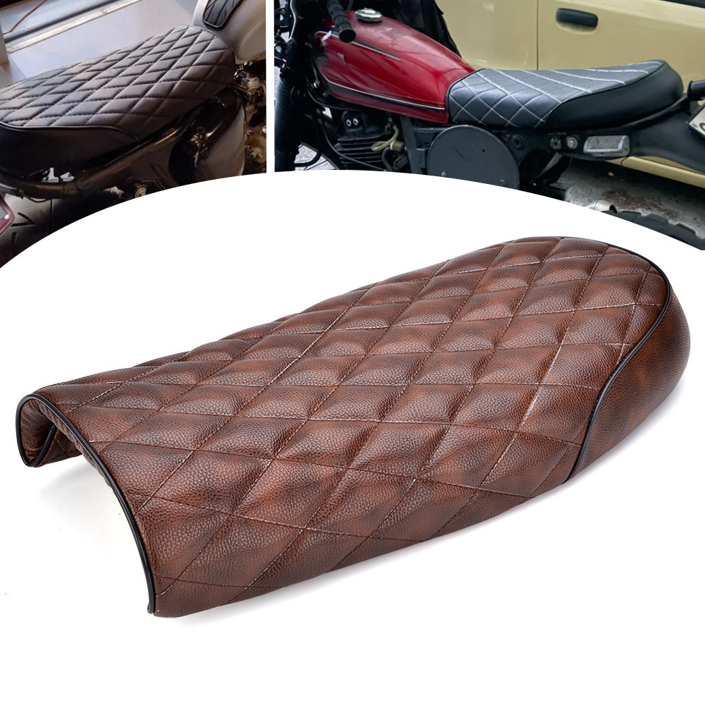 เบาะนั่งรถจักรยานยนต์ Vintage เบาะอานแบนสําหรับ Honda CL100 CL125S CL175 CL200 CL350 CL360 CL450 XJ 