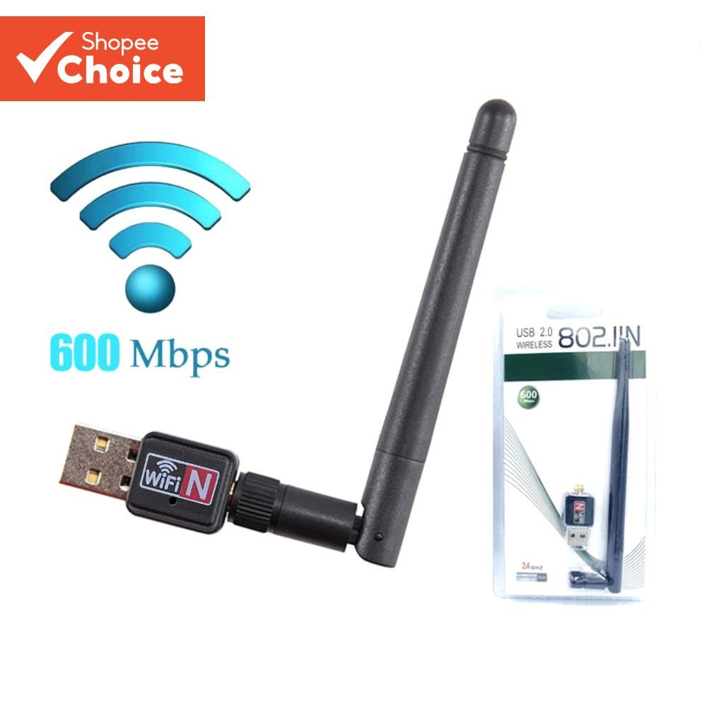 อะแดปเตอร์ WiFi 6 USB ความเร็ว 900Mbps พร้อม Bluetooth อะแดปเตอร์ WiFi ไร้สาย Bluetooth 2.4G/5GHz สำหรับรับสัญญาณ WiFi