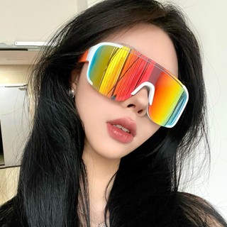 Kacamata bingkai besar one-piece mode luar ruangan, kacamata gunung wanita anti angin dan anti serangga, kacamata ski pelindung mata anti UV yang trendi untuk pria