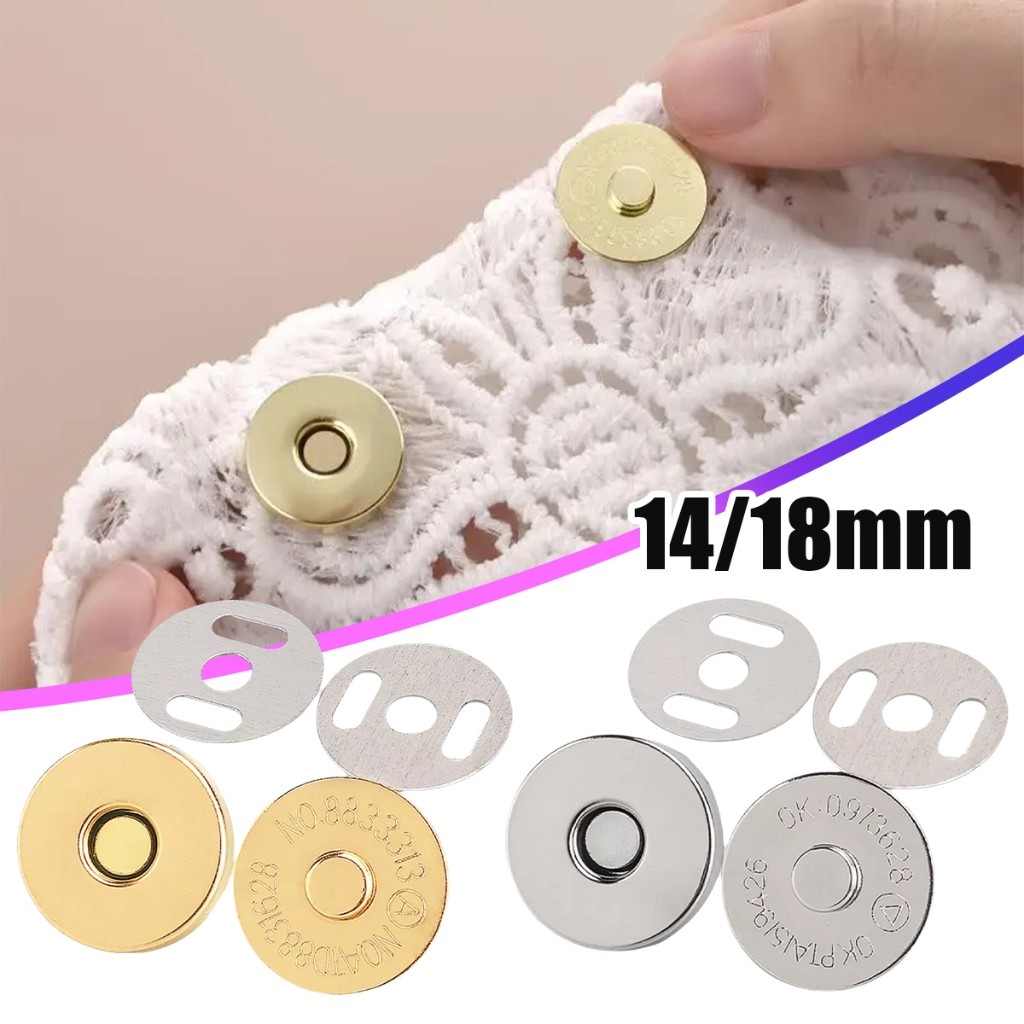 แนะนำ ผ้าม่าน 10ชิ้น กระดุมแม่แหล็กติดกระเป๋า 14MM 18MM กระดุมแม่เหล็ก ติดเสื้อ ผ้าม่าน อเนกประสงค์DIY ราคาพิเศษ มีเก็บเงินปลายทาง