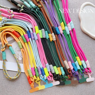 DIYสายคล้องโทรศัพท์มือถือแบบไขว้ปรับได้ เชือกคล้องคออเนกประสงค์สำหรับผู้ชายและผู้หญิงในการปีนเขาแบบกลางแจ้ง-SJPS