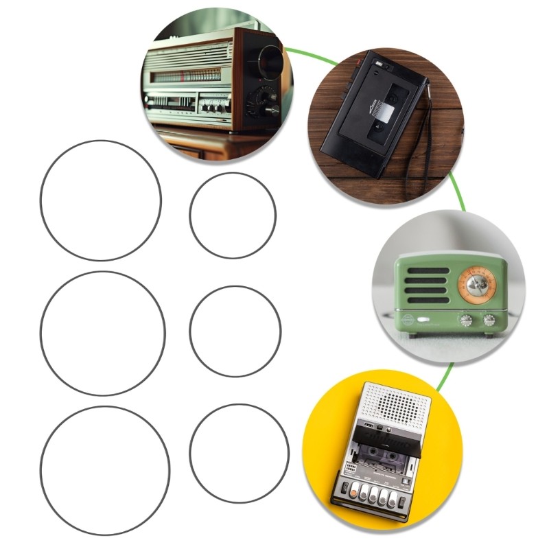 Zzz Recorder เข็มขัดยาง CASSETTE Recorder ซ่อม CASSETTE Plater เข็มขัดยาง 1PC