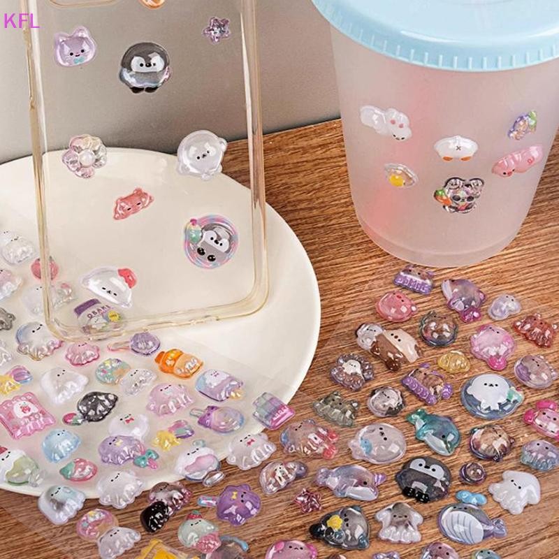 (KFL) 2PCS 3D สติกเกอร์บรรเทา DIY Scrapbooking Creative Candy Ghost กระต่าย Drop ไดอารี่เครื่องเขียนสติกเกอร์ตกแต่งน่ารักความงามสติกเกอร์ขายร้อน