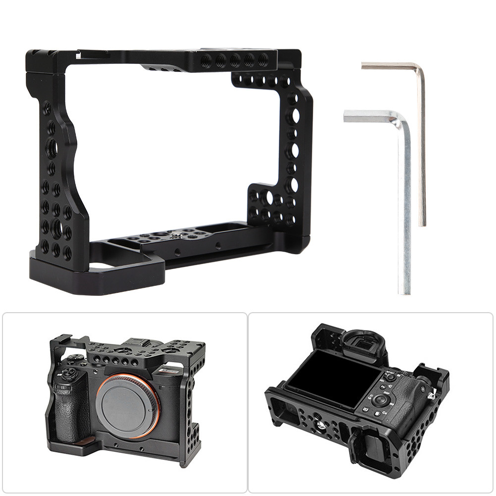 อุปกรณ์เสริมการถ่ายภาพอุปกรณ์การถ่ายภาพแท่นขุดเจาะ DSLR CAGE สำหรับกิจกรรมกลางแจ้ง Sony A7RIII