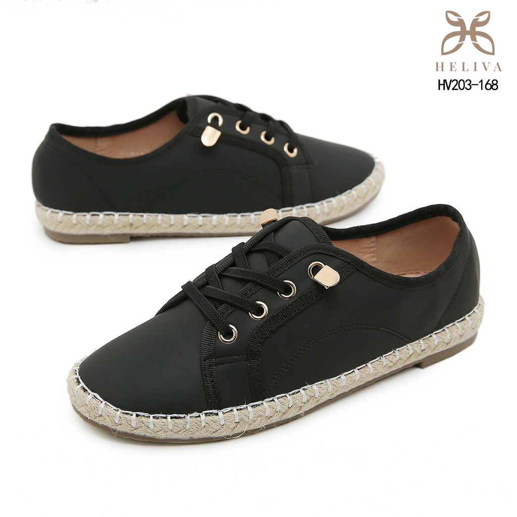 A315 SS HELIVA MILEN Espadrille แรงบันดาลใจรองเท้าผ้าใบผู้หญิงริบบิ้นและโซ่ทองตกแต่งโมเดิร์นแฟชั่นผู