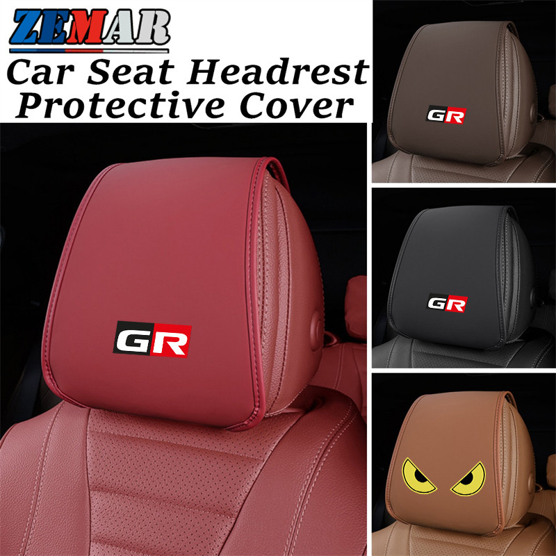 Toyota GR ที่นั่งรถ Headrest ป้องกันสกปรกปกป้อง ผ้าขนหนูหัวรถยนต์ อุปกรณ์เสริมแฟชั่นรถยนต์ Toyota GR