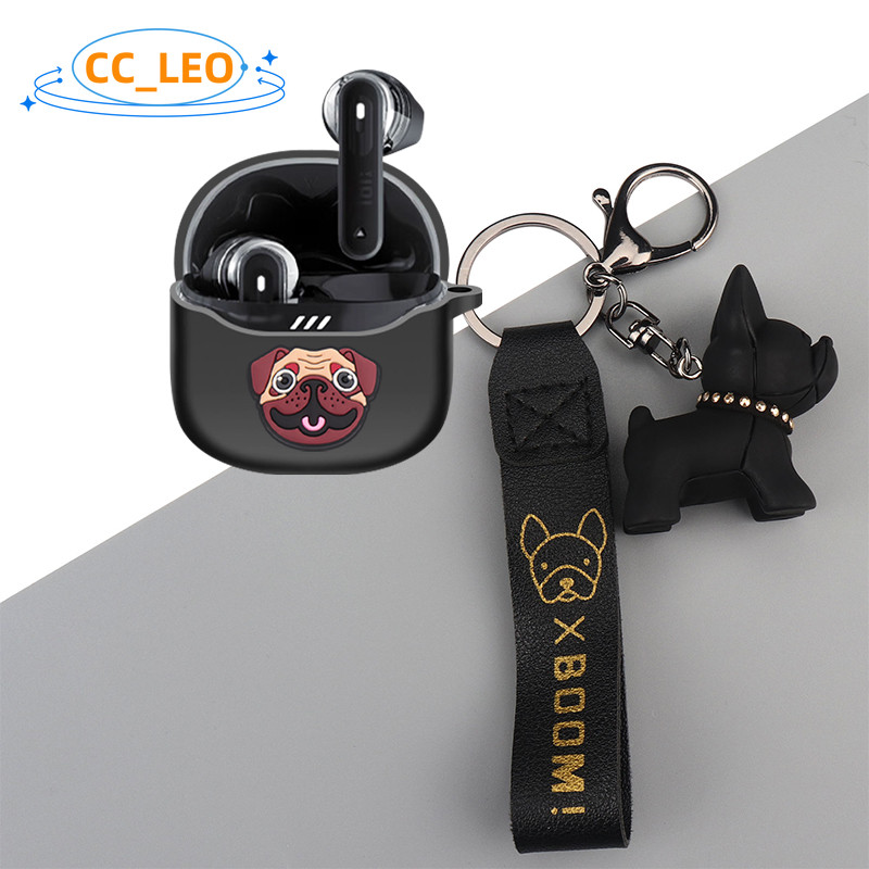 Suitable for JBL TUNE FLEX 2 Case Cartoon Bulldog Silicone Soft Case Cute Silicone soft shell JBL TU