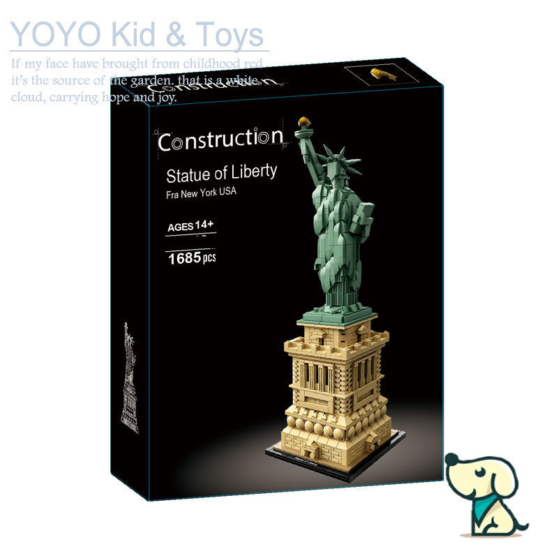 YoYo Hobby YZ8N Architecture 21042 รูปปั้น Liberty Building blocks ของเล่น ET8
