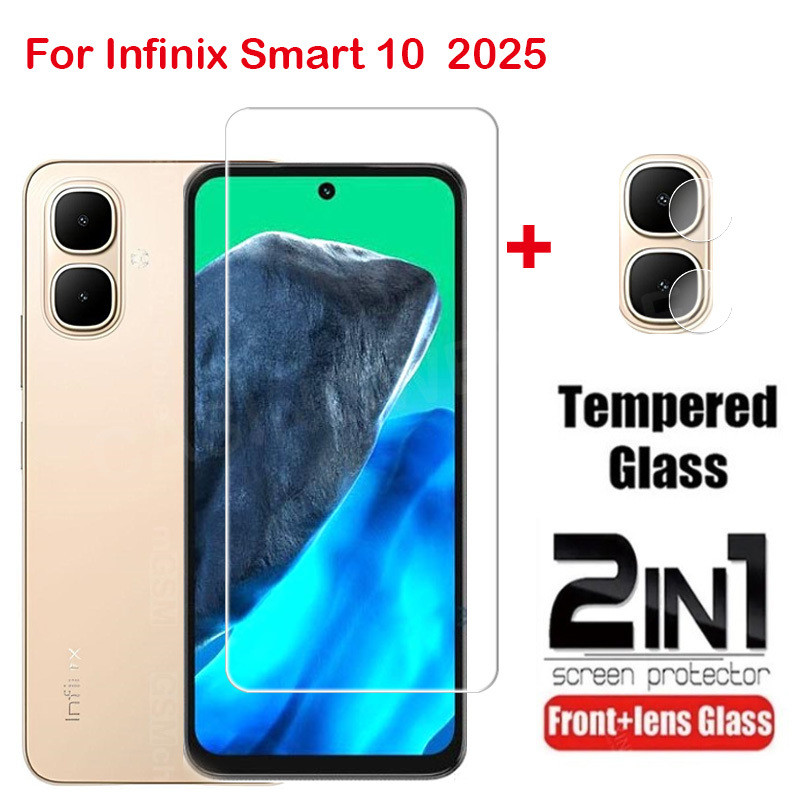 ฟิล์มกระจกนิรภัยสําหรับ อินฟินิกซ์ ปราดเปรื่อง 10 20 บวก 8 9 4ก 5ก 2025 ป้องกันหน้าจอกล้องกลับเลนส์ป้องกันกระจกเต็มปกฟิล์มหน้า
