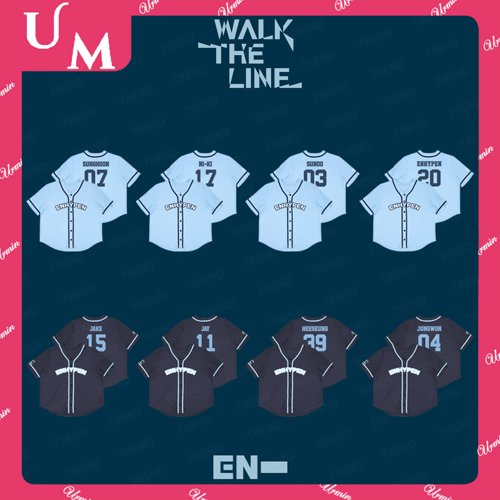 ENHYPEN เดินเส้นใน JP WORLD TOUR Merch เสื้อ Unisex Vintage เทรนด์แฟชั่นเกาหลีหลวม SUNOO JUNGWON JAK