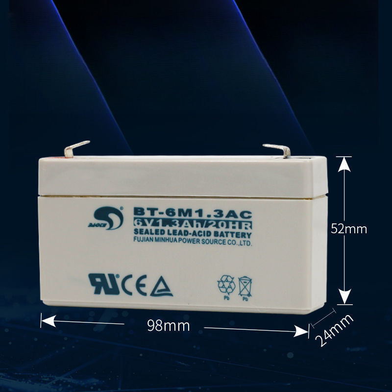 แบตเตอรี่ Sait BT-6M1.3AC 6V1.3Ah สำหรับเครื่องชั่งอิเล็กทรอนิกส์ เครื่องชั่งน้ำหนัก เครื่องบันทึกเวลา