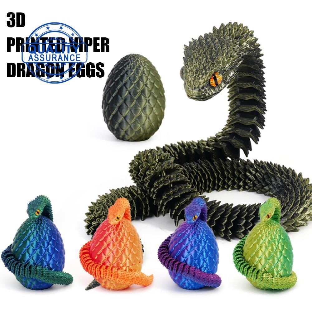 3d พิมพ์ Cool Eyes งูไข่ Multi-joint Movable สําหรับห้องนั่งเล่นอุปกรณ์ตกแต่งบ้าน Z7h7