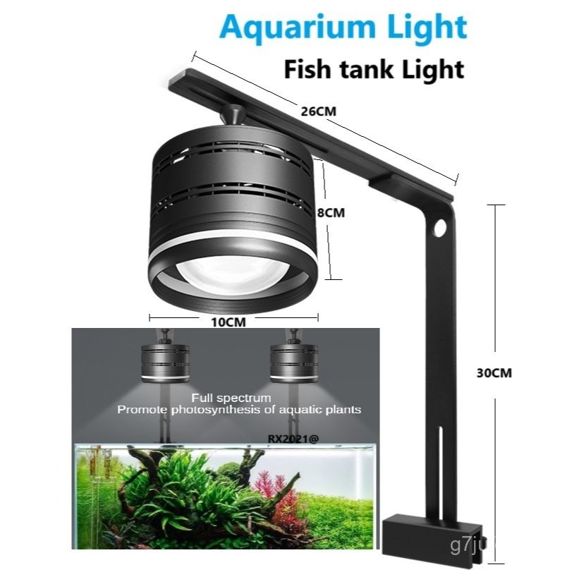 【Free Shipping】Aquatic Lamp Fish Tank Light Aquarium Light Aquatic Plant Light Brightening Promote G