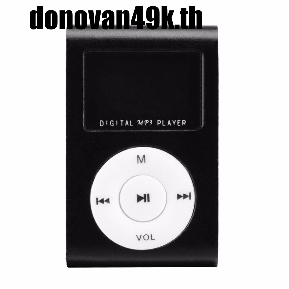 DODONVAN49K Mini MP3 Player Fashion Clip Support 32GB TF Card หน้าจอ LCD วิทยุ FM